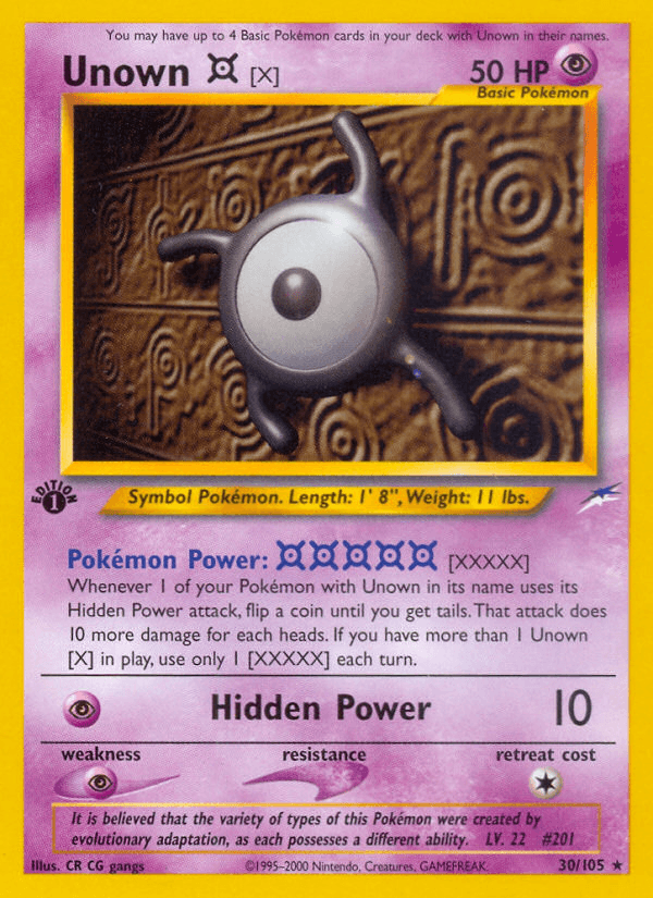 2002 Neo Destiny Unown [X]