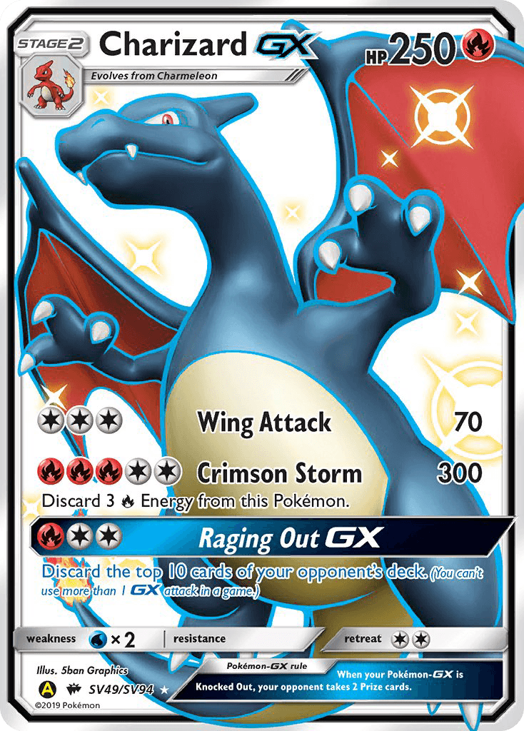 2019 Hidden Fates Shiny Vault Charizard-GX