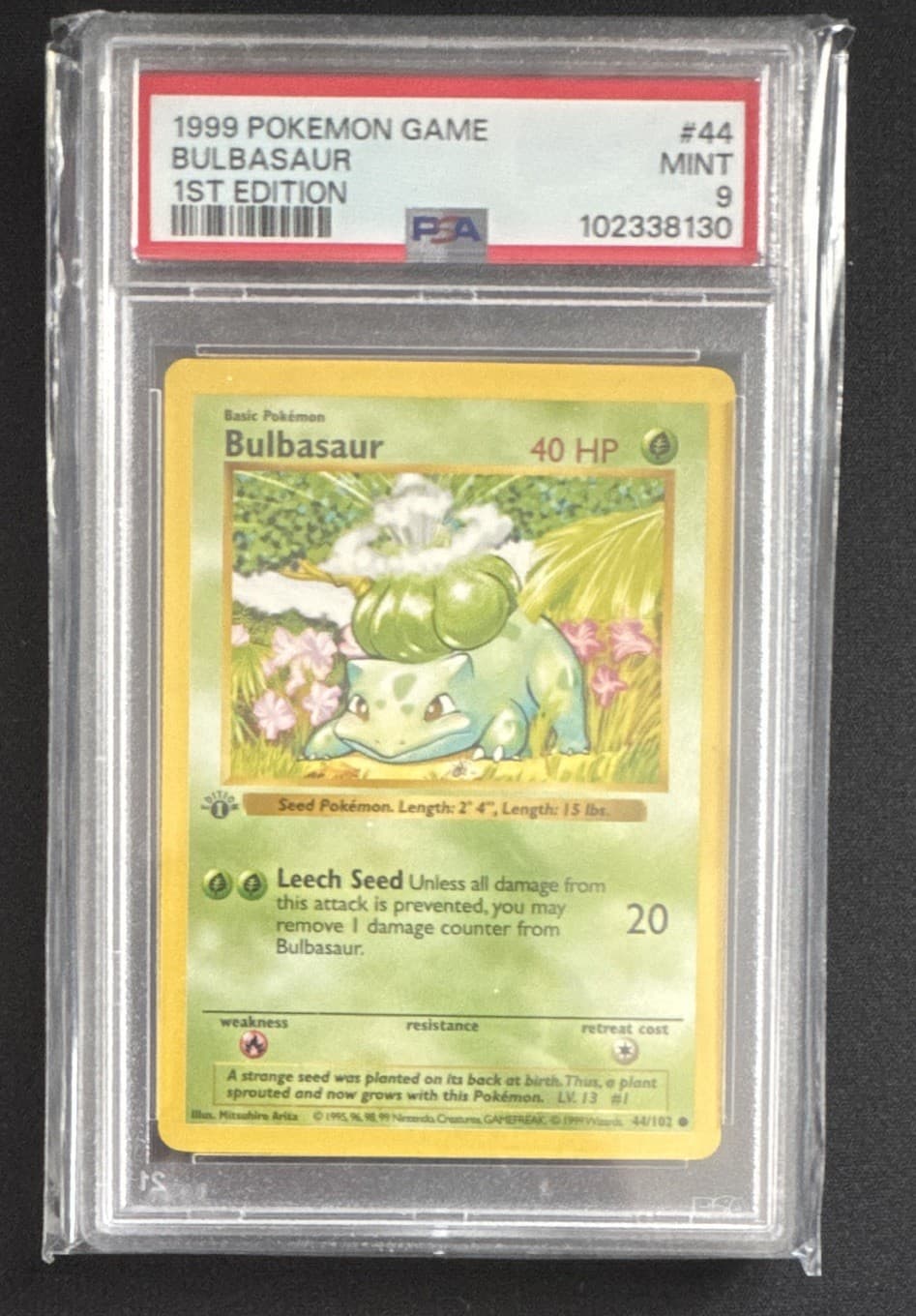 1999 Base Set (Shadowless) Bulbasaur