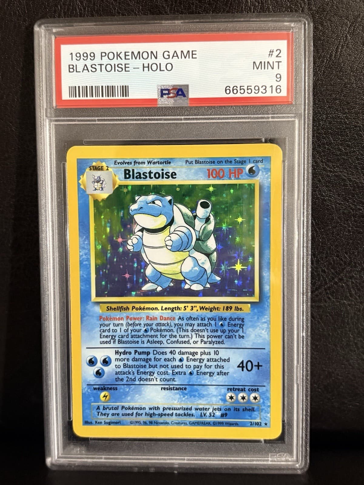 1999 POKEMON GAME BLASTOISE-HOLO