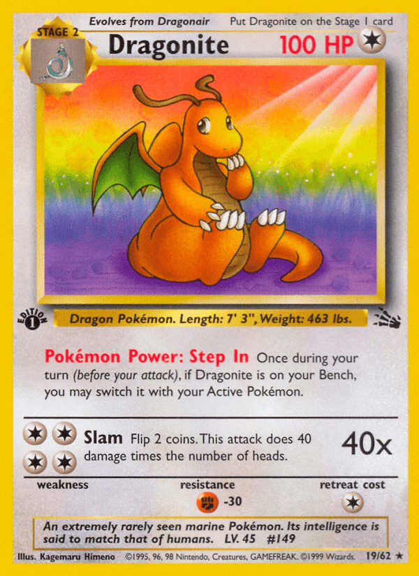 1999 Fossil Dragonite