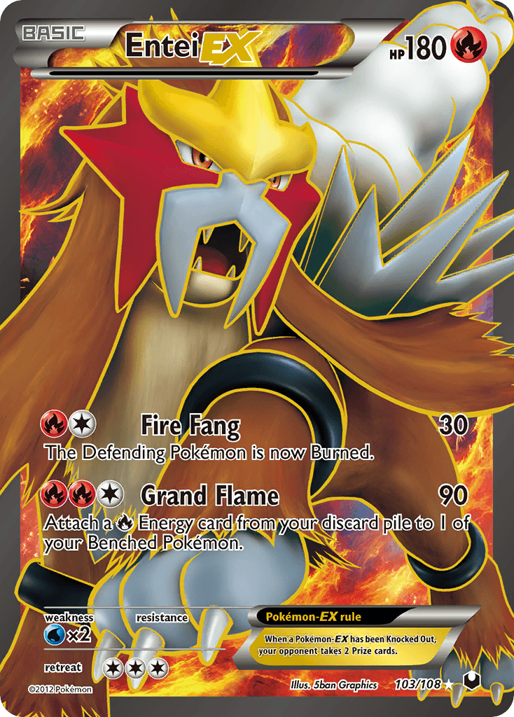 2012 Dark Explorers Entei-EX