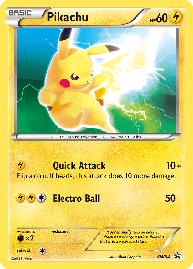 2011 BW Black Star Promos Pikachu