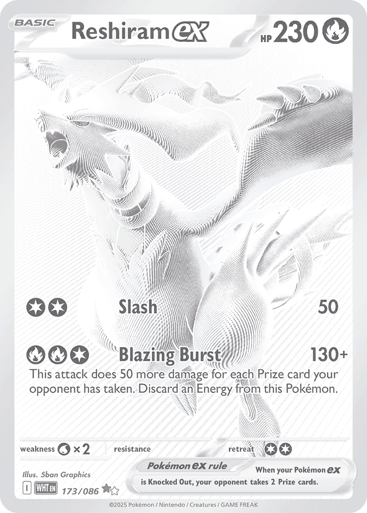 2025 White Flare Reshiram ex