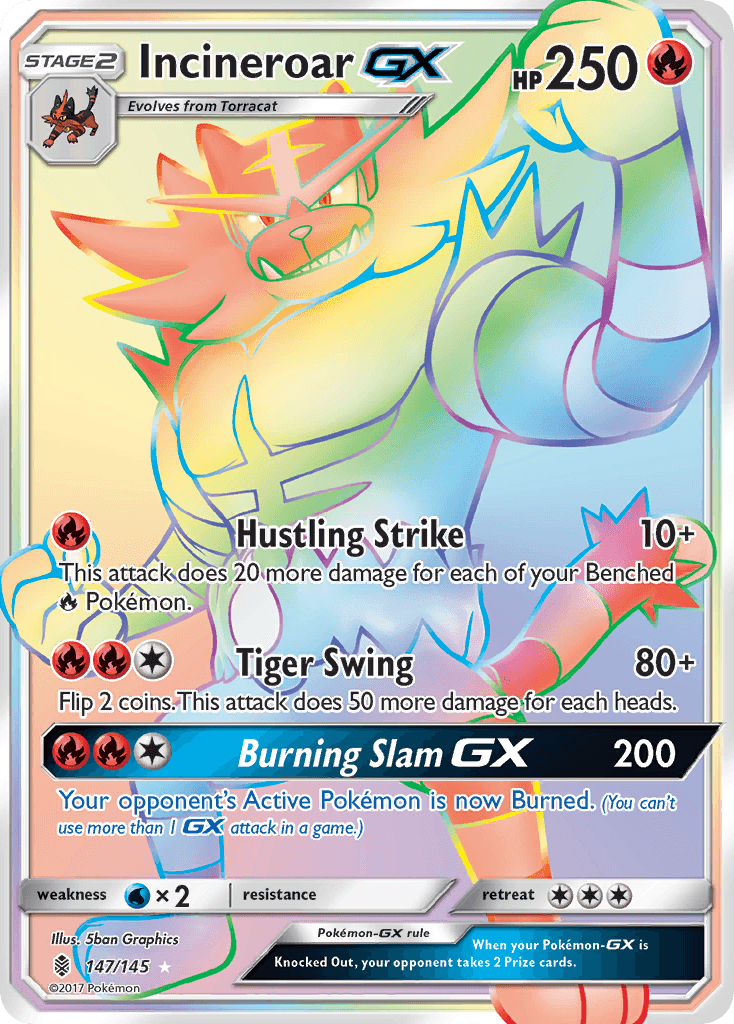2017 Guardians Rising Incineroar-GX